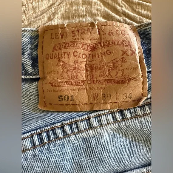 Vintage Levi 501 Rare Python Jeans - See Measurement Photos - Picture 11 of 16